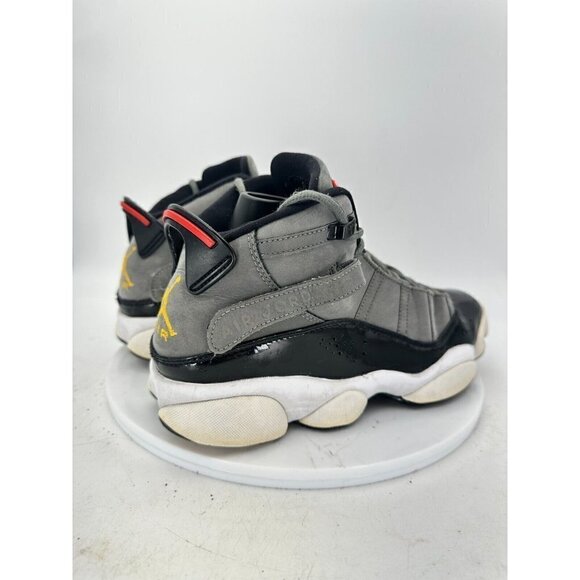 Nike Jordan 6 Rings Men Size 9 Sneaker Shoes Smoke Gray Black Red 322992-022 - Picture 5 of 13